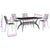 5 Piece Garden Dining Set Black Cast Aluminium