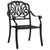 3 Piece Bistro Set Black Cast Aluminium