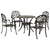 5 Piece Garden Dining Set Bronze Cast Aluminium