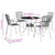 5 Piece Garden Dining Set Black Cast Aluminium