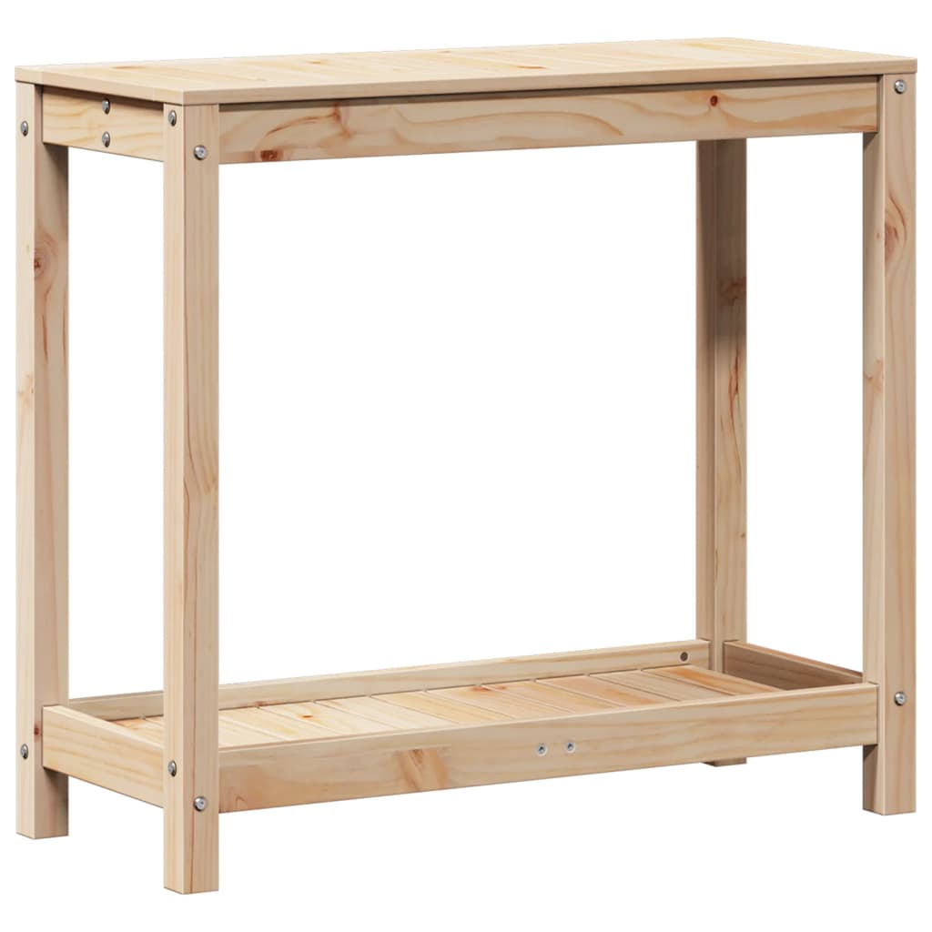 Potting Table with Shelf 82.5x35x75 cm Solid Wood Pine