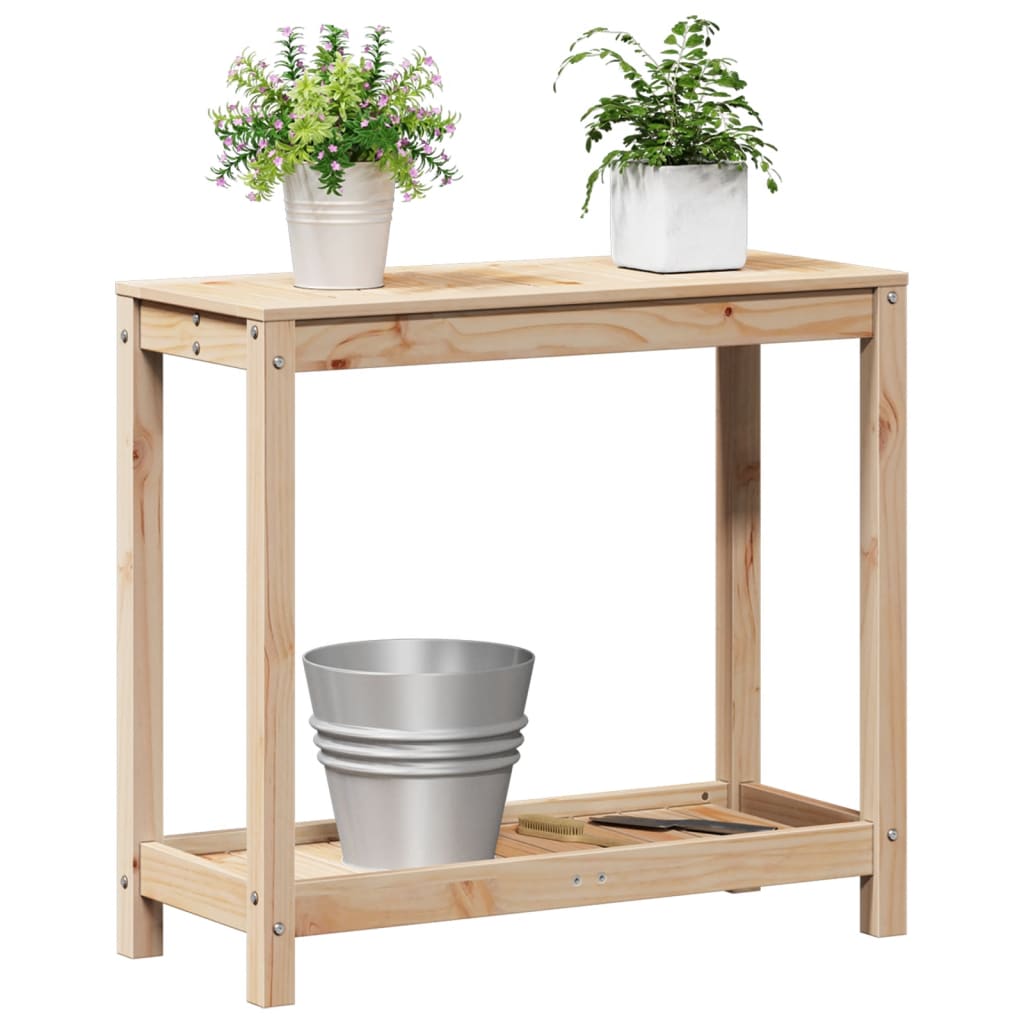 Potting Table with Shelf 82.5x35x75 cm Solid Wood Pine