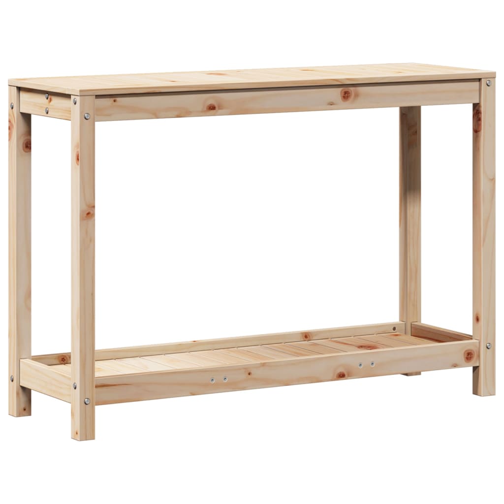 Potting Table with Shelf 108x35x75 cm Solid Wood Pine