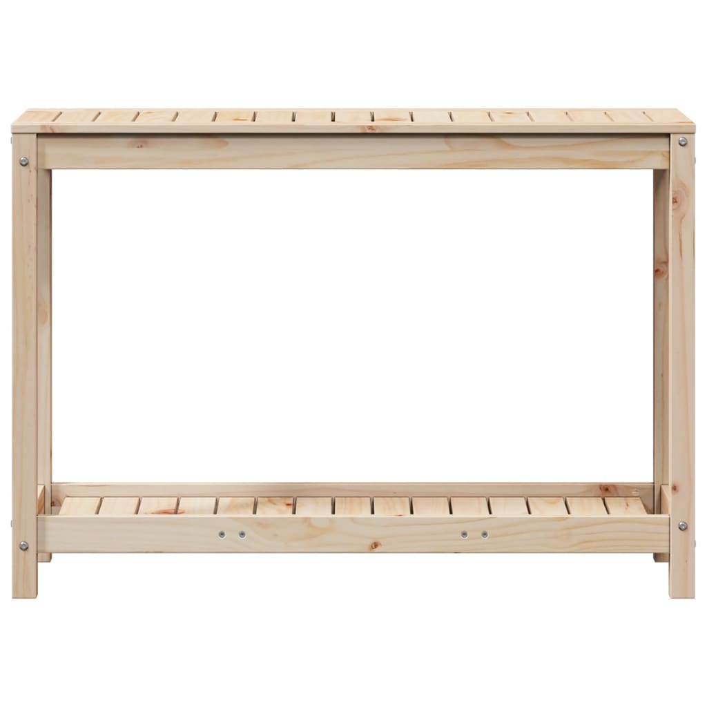 Potting Table with Shelf 108x35x75 cm Solid Wood Pine