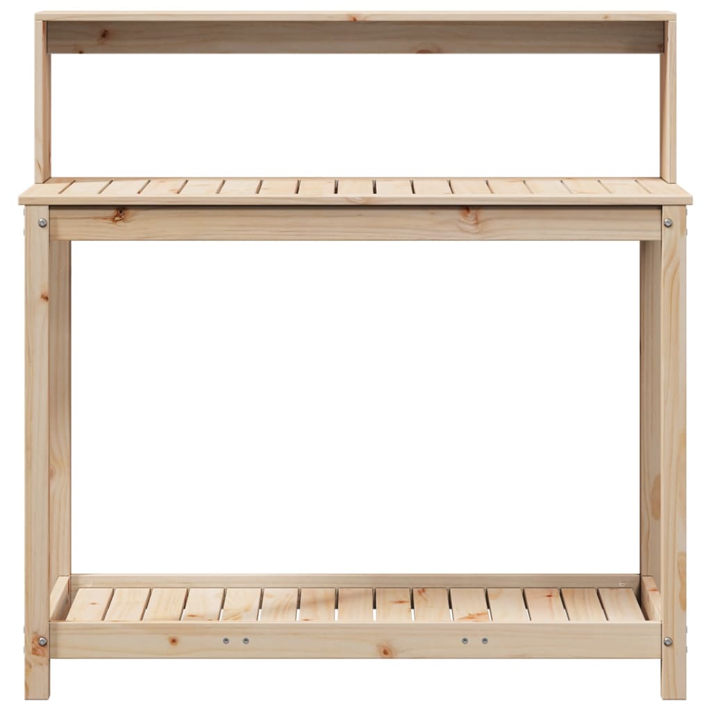 Potting Table with Shelves 108x50x109.5 cm Solid Wood Pine
