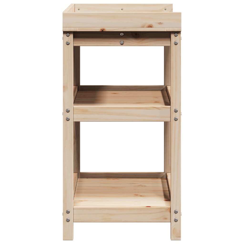 Potting Table with Shelves 82.5x45x86.5 cm Solid Wood Pine