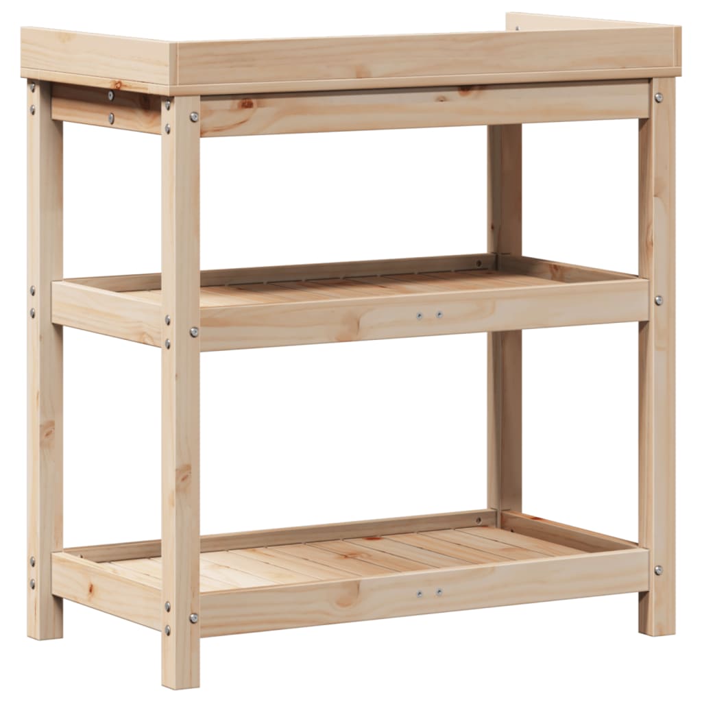 Potting Table with Shelves 82.5x45x86.5 cm Solid Wood Pine