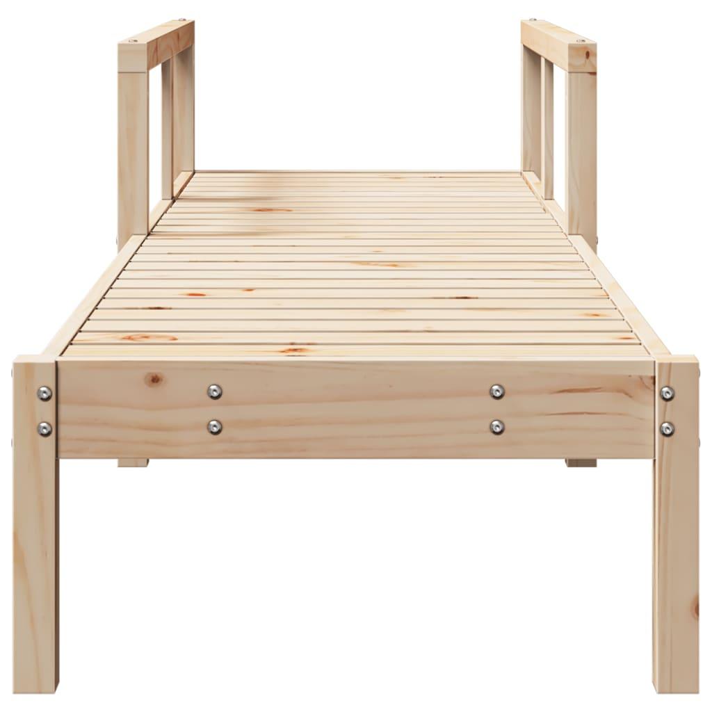 Sun Lounger 199.5x62x55 cm Solid Wood Pine