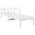 Sun Lounger White 199.5x62x55 cm Solid Wood Pine