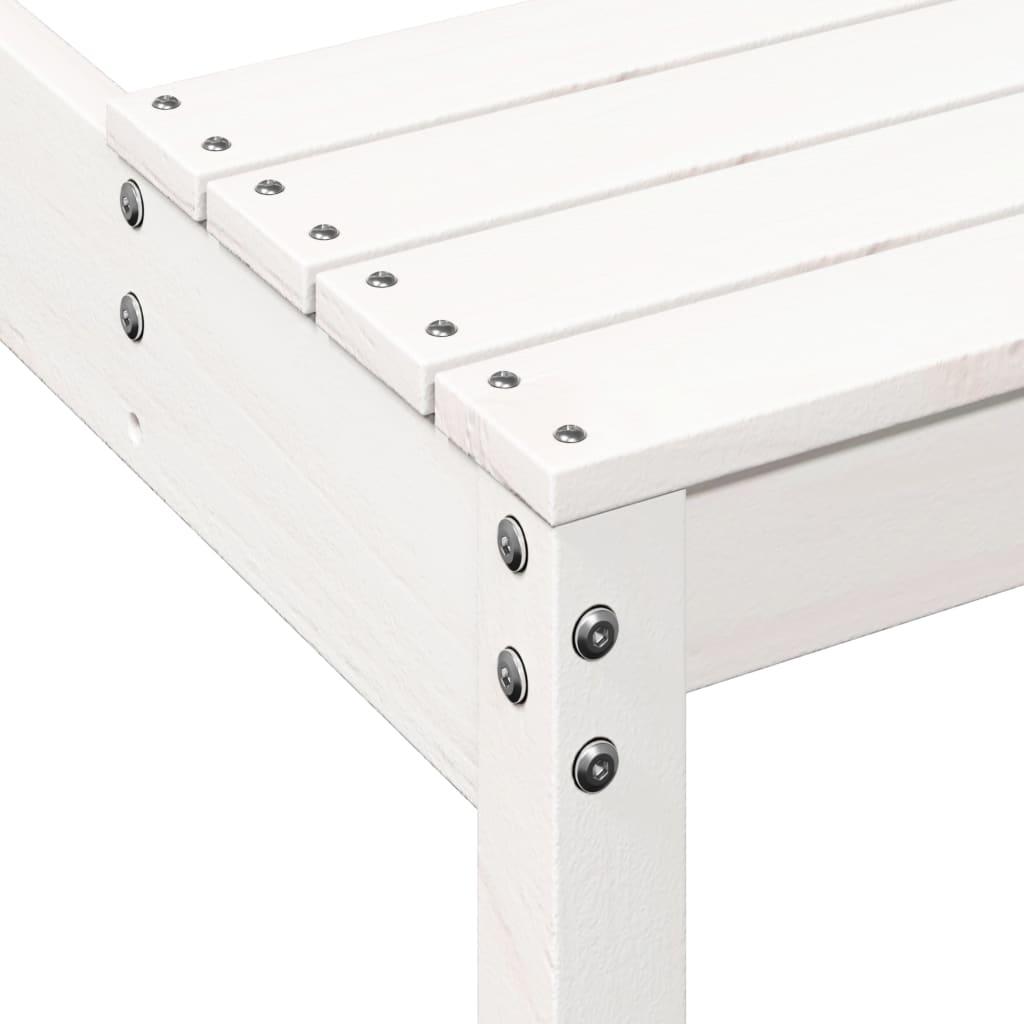 Picnic Table White 110x134x75 cm Solid Wood Pine