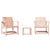 3 Piece Garden Lounge Set Solid Wood Douglas
