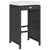 Garden Bar Stools with Cushions 4 pcs Black Poly Rattan