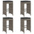 Garden Bar Stools with Cushions 4 pcs Grey Poly Rattan