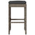 Garden Bar Stools with Cushions 4 pcs Grey Poly Rattan