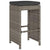 Garden Bar Stools with Cushions 6 pcs Grey Poly Rattan