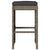 Garden Bar Stools with Cushions 6 pcs Grey Poly Rattan