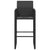 Garden Bar Stools 2 pcs Black Poly Rattan