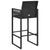 Garden Bar Stools 2 pcs Black Poly Rattan