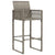Garden Bar Stools 2 pcs Grey Poly Rattan