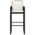 Garden Bar Stools with Cushions 2 pcs Black Poly Rattan