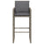 Garden Bar Stools with Cushions 2 pcs Grey Poly Rattan