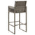 Garden Bar Stools with Cushions 2 pcs Grey Poly Rattan