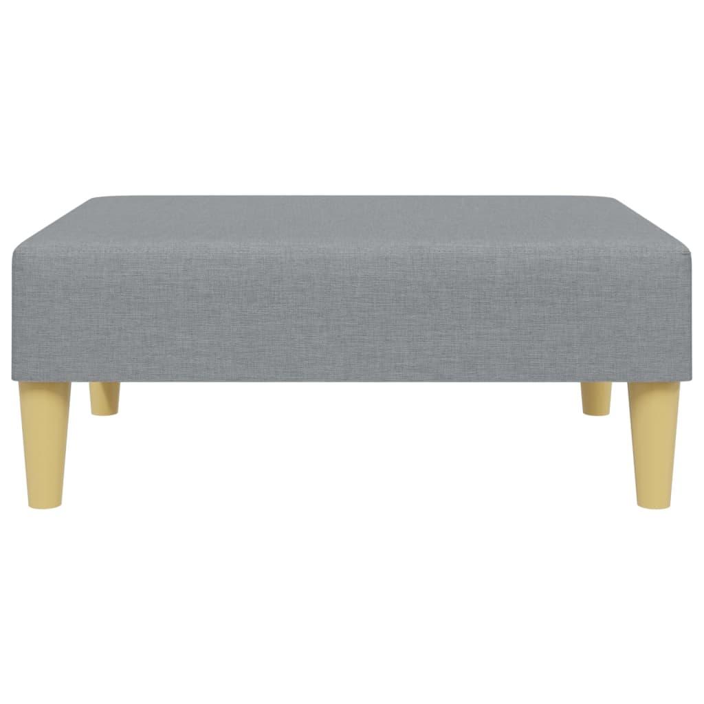 Footstool Light Grey 77x55x31 cm Fabric