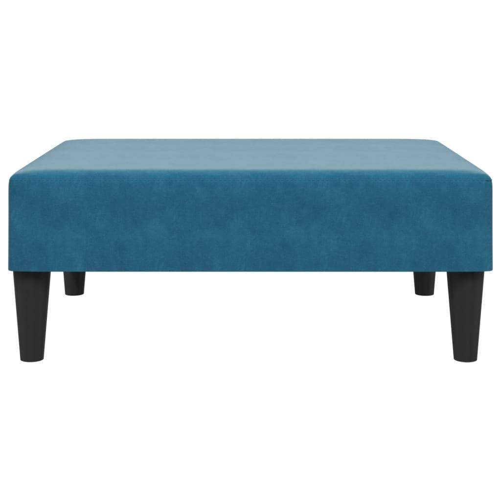 Footstool Blue 77x55x31 cm Velvet