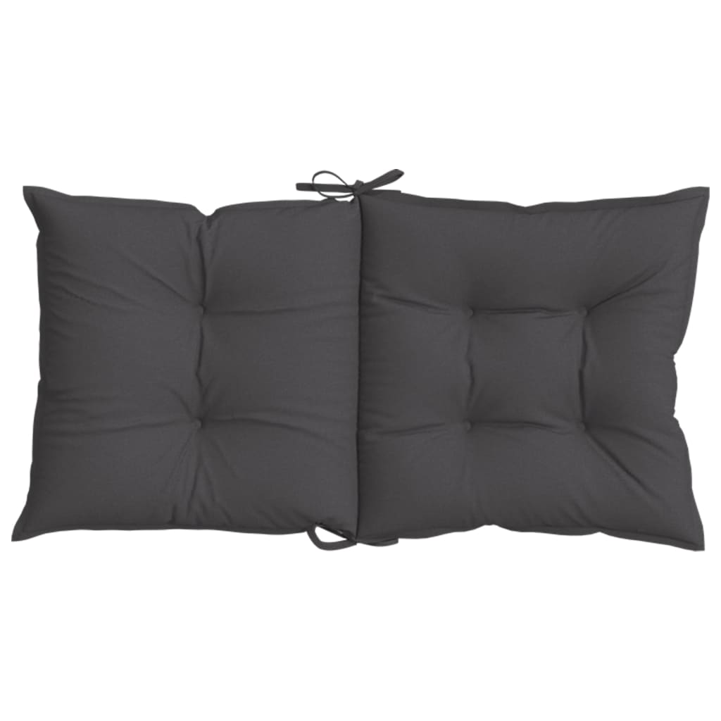 Lowback Chair Cushions 2 pcs Melange Anthracite 100x50x7 cm Fabric