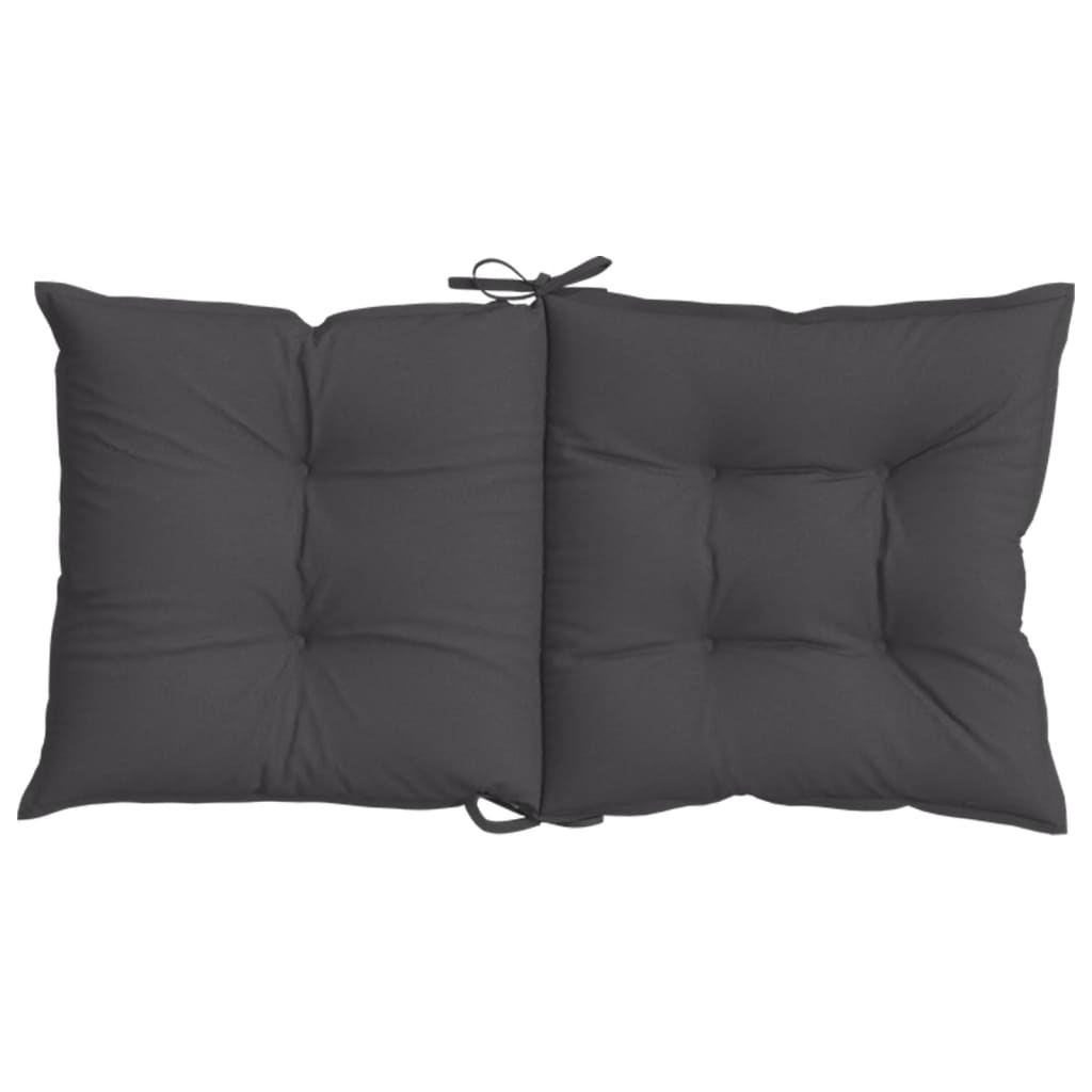 Lowback Chair Cushions 4 pcs Melange Anthracite 100x50x7 cm Fabric