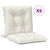 Lowback Chair Cushions 6 pcs Melange Cream 100x50x7 cm Fabric