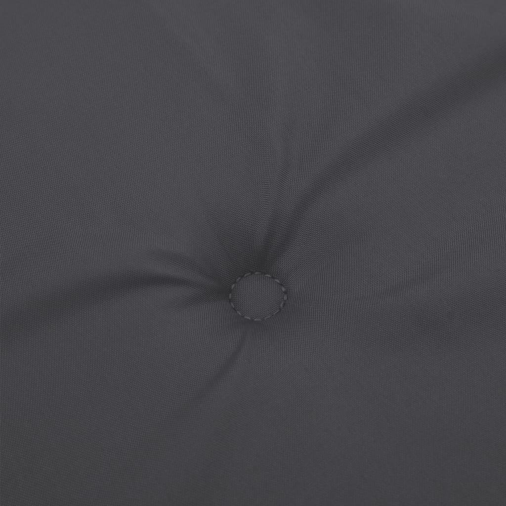 Highback Chair Cushions 4 pcs Melange Anthracite 120x50x4 cm Fabric