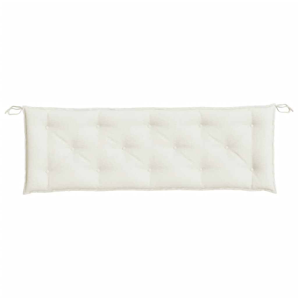 Garden Bench Cushion Melange Cream 150x50x7 cm Fabric