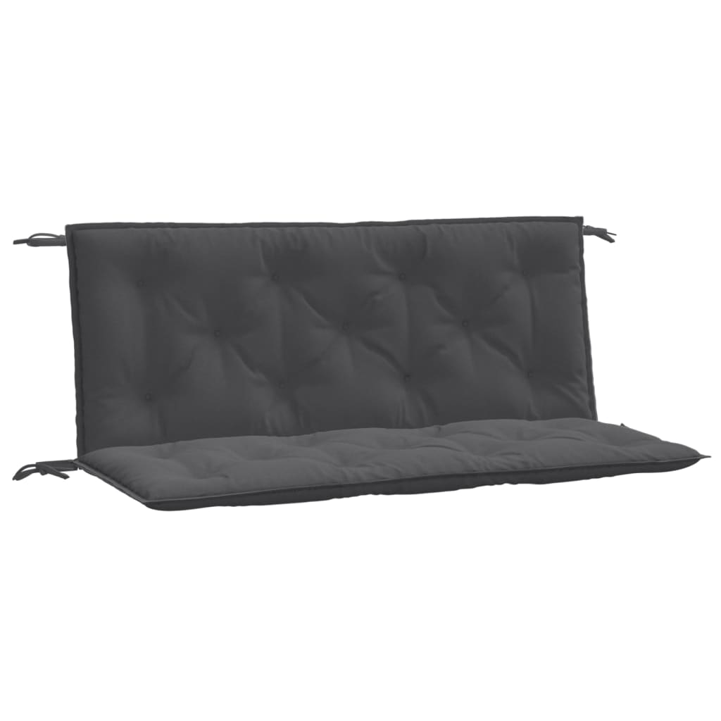 Garden Bench Cushions 2 pcs Melange Anthracite 120x50x7 cm Fabric