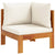 Garden Sofa Corner with Cushions Solid Wood Acacia