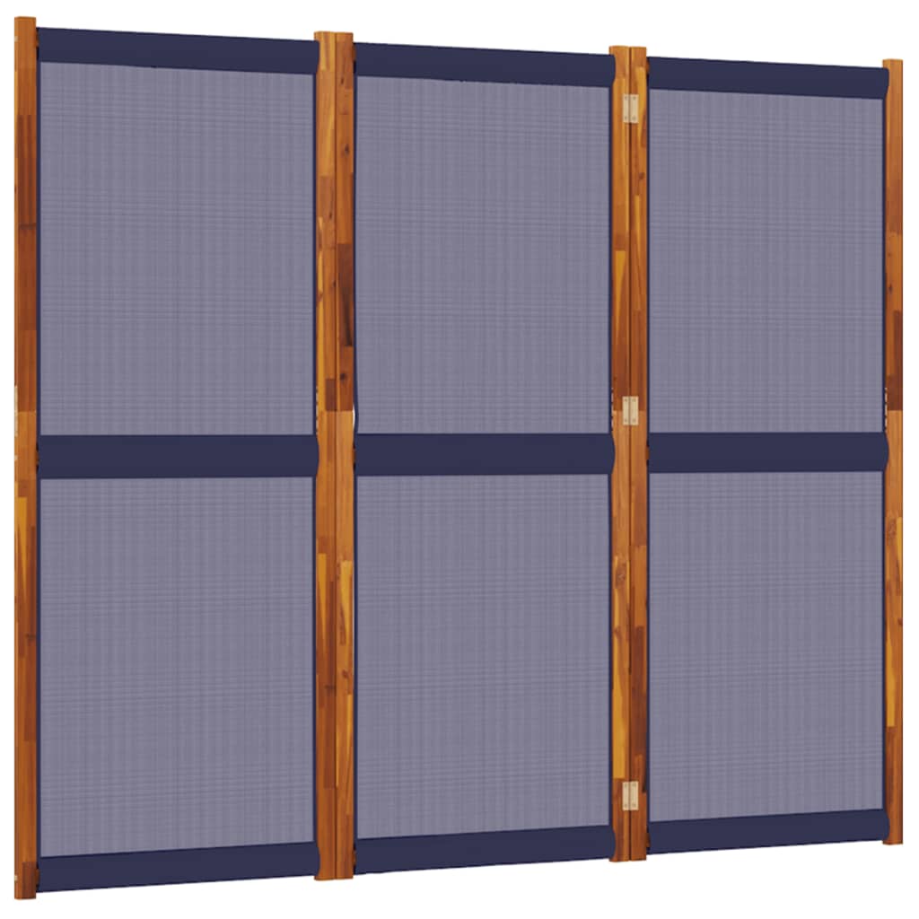 3-Panel Room Divider Dark Blue 210x180 cm