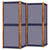 4-Panel Room Divider Dark Blue 280x180 cm