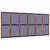 6-Panel Room Divider Dark Blue 420x180 cm