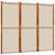 3-Panel Room Divider Taupe 210x180 cm