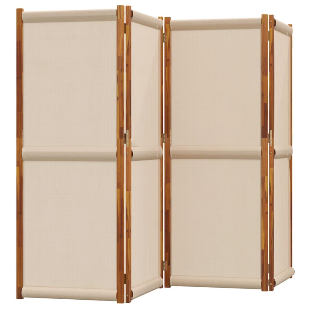 4-Panel Room Divider Taupe 280x180 cm