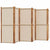 6-Panel Room Divider Taupe 420x180 cm