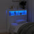 Headboard Cabinet with LED White 100 cm