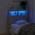 Headboard Cabinet with LED Sonoma Oak 100x17x102 cm