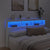 Headboard Cabinet with LED White 180 cm