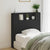 Headboard Cabinet with LED Black 100 cm