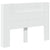 Headboard Cabinet with LED White 140x16.5x103.5 cm