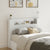 Headboard Cabinet with LED White 140x16.5x103.5 cm