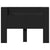 Headboard Cabinet with LED Black 140x16.5x103.5 cm