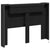 Headboard Cabinet with LED Black 140x16.5x103.5 cm