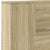 Headboard Cabinet with LED Sonoma Oak 140x16.5x103.5 cm